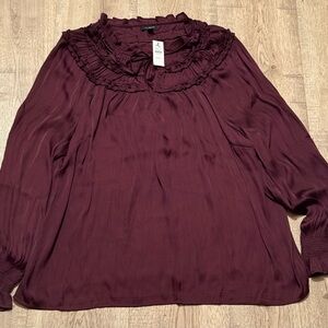 NWT Talbot 's Eggplant Blouse PXL
